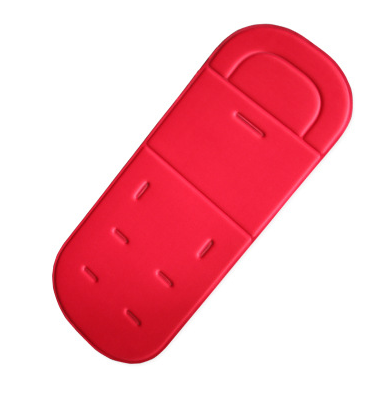 Bright red Universal Cotton Baby Stroller Cushion and Seat Pad with contoured design by PureAura.