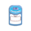 Close-up of the blue Adjustable Electronic Grip Strength Tester for Fitness, model EH108, by PureAura.