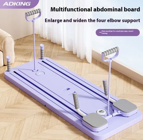 Purple Household Abdominal Wheel Fitness Board by PureAura showcasing a sleek design and ergonomic grip for versatile workout