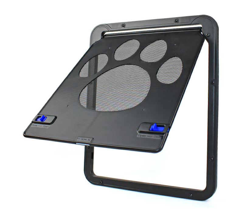 The Creative Pet Door features a paw-shaped opening and scratch-resistant design by PureAura.