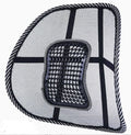 Black mesh Car Seat Chair Back Cushion featuring a contoured support design by PureAura.