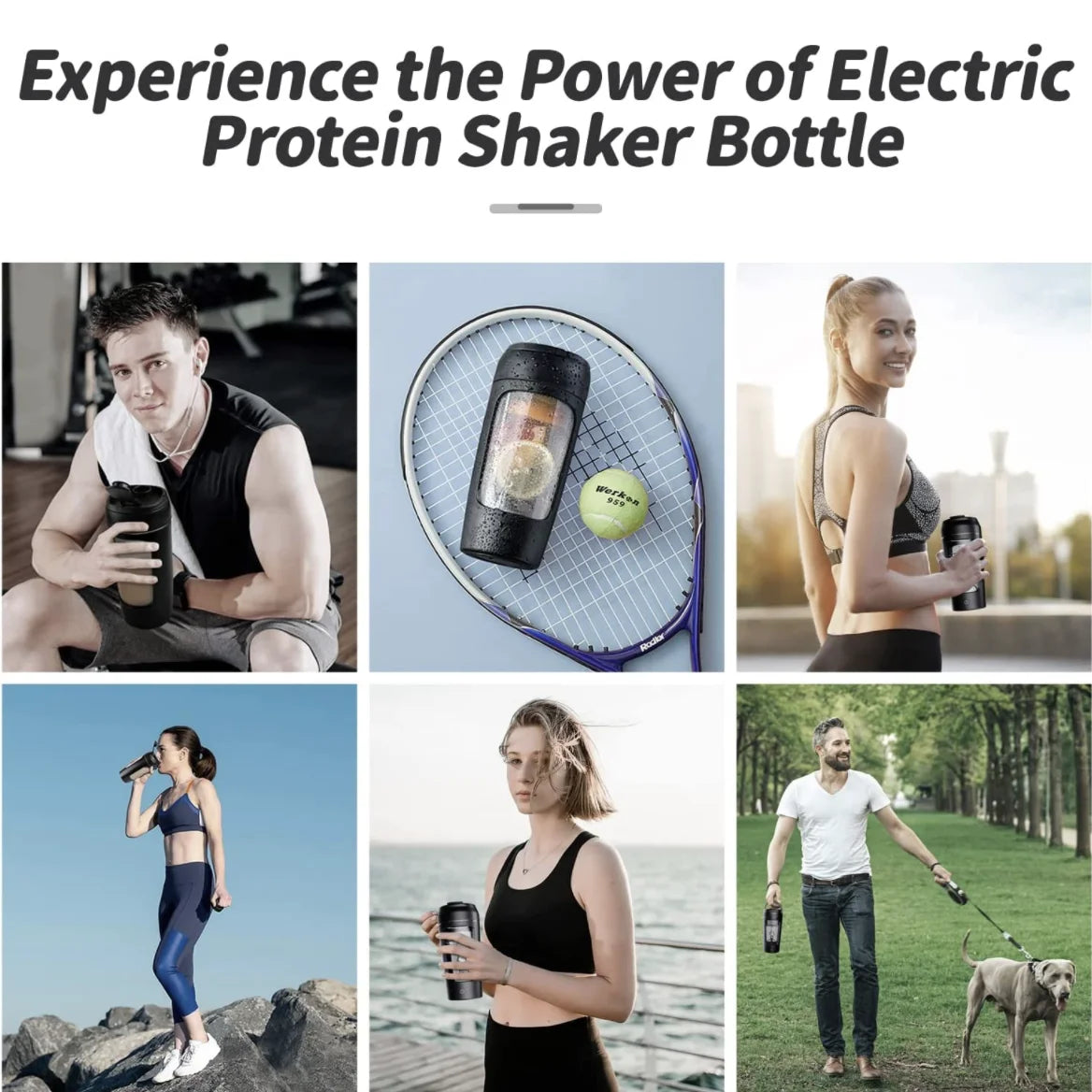 Electric Portable Shaker Bottle for Shakes and Smoothies
