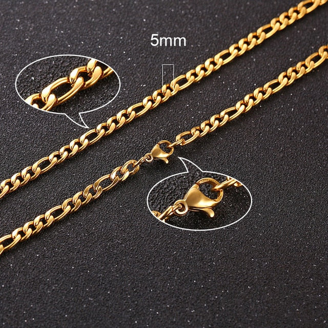 Twisted Rope Figaro Necklace