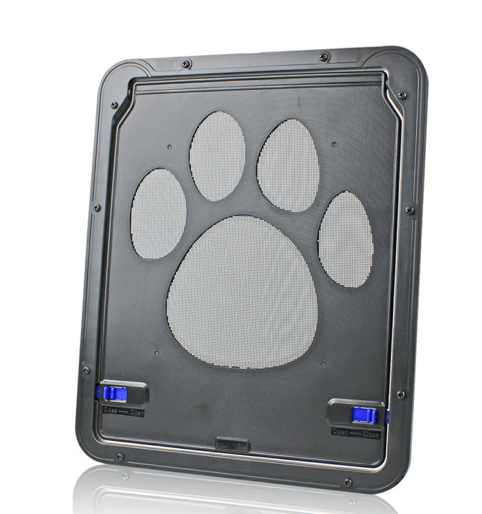 Scratch-resistant Creative Pet Door features a unique paw print design, ideal for pets by PureAura.