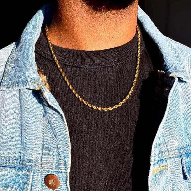 Twisted Rope Figaro Necklace