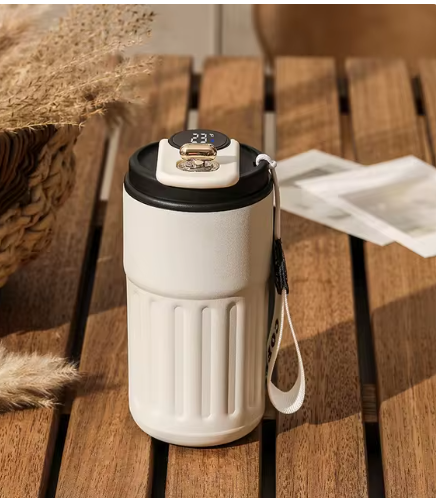 Smart Digital Thermal Bottle Portable Coffee Mug-Stainless Steel Water Bottle 450ml