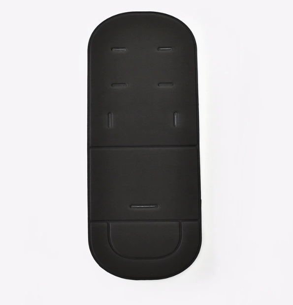 Black Universal Cotton Baby Stroller Cushion and Seat Pad, featuring a sleek design and soft material by PureAura.