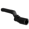 The angled handle and bristle head of the Electric BBQ Grill Brush Cleaner by PureAura showcase its ergonomic design.