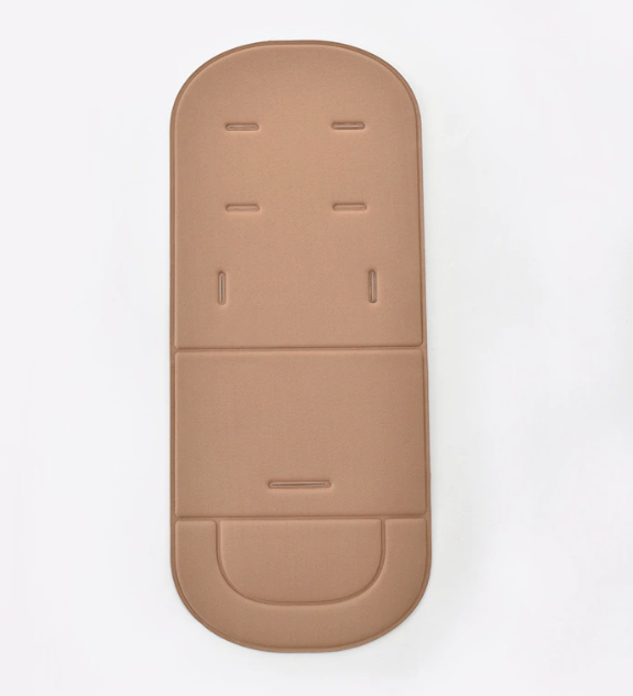 Universal Cotton Baby Stroller Cushion and Seat Pad in a soft brown hue, designed for added comfort by PureAura.