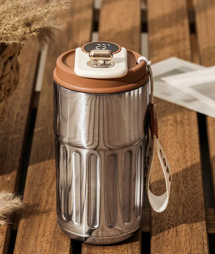 Smart Digital Thermal Bottle Portable Coffee Mug-Stainless Steel Water Bottle 450ml