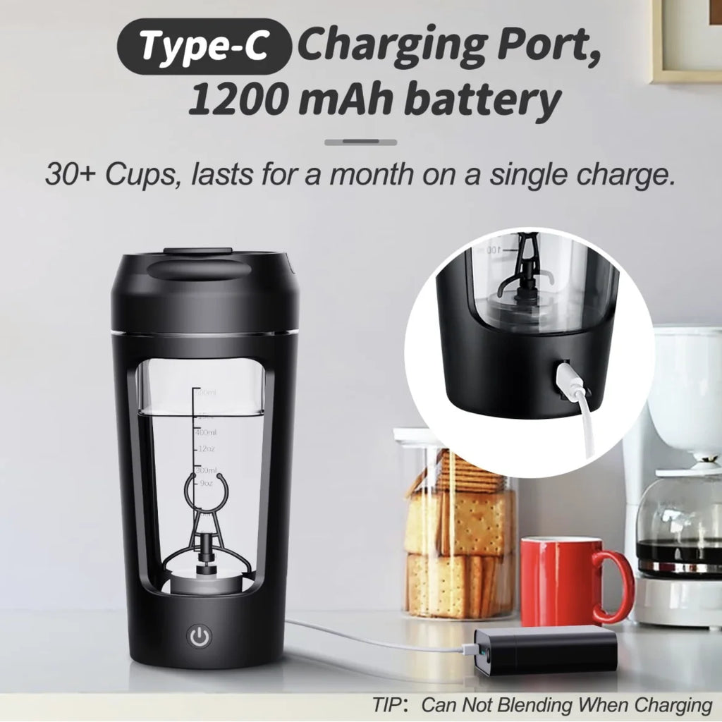 Electric Portable Shaker Bottle for Shakes and Smoothies