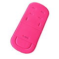 Bright pink Universal Cotton Baby Stroller Cushion and Seat Pad, featuring a cushioned design and slot openings, by PureAura.