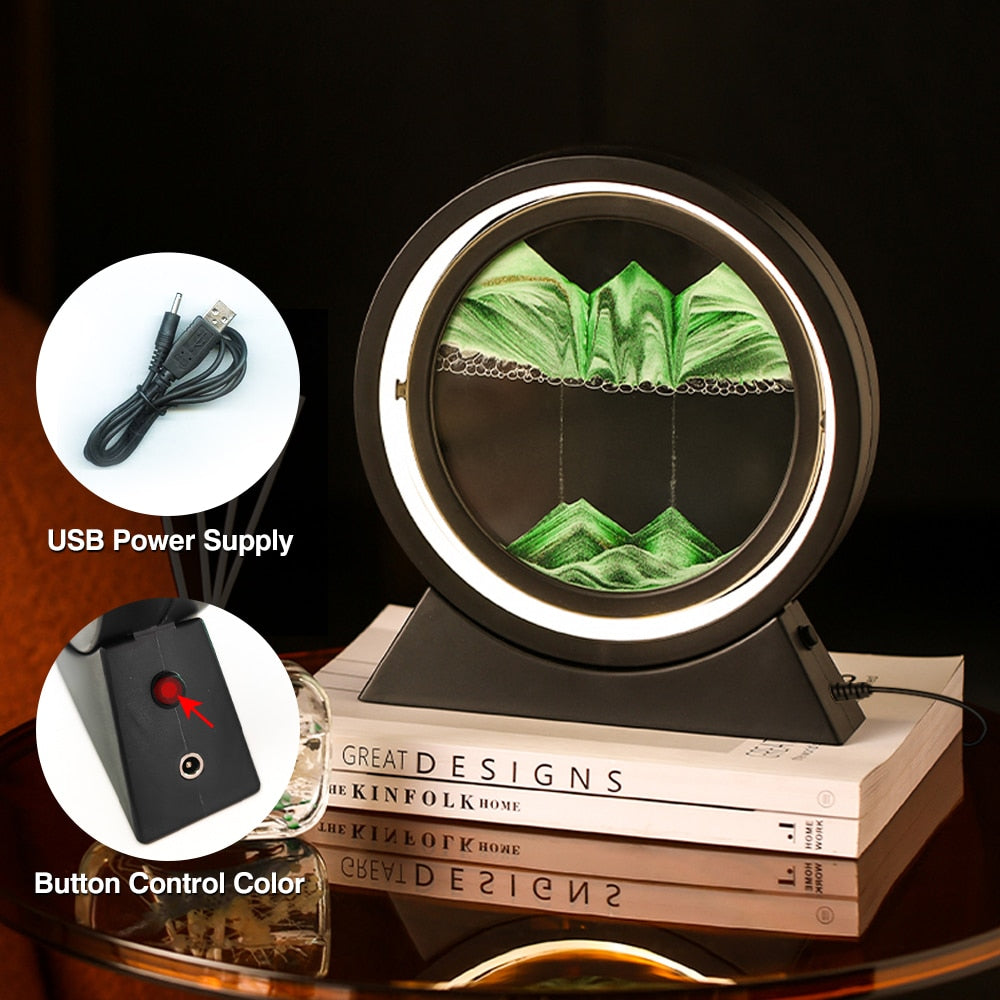 Sand Art Landscape Table Lamp