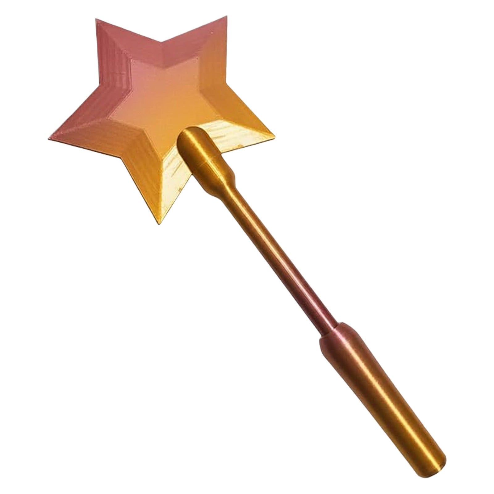 Colorful star-shaped 3D Printed Tap To Pay Magic Wand with a gold handle, designed for stylish transactions by PureAura.